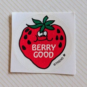 10/$25 Strawberry "Berry Good" Scratch & Sniff Retro Sticker